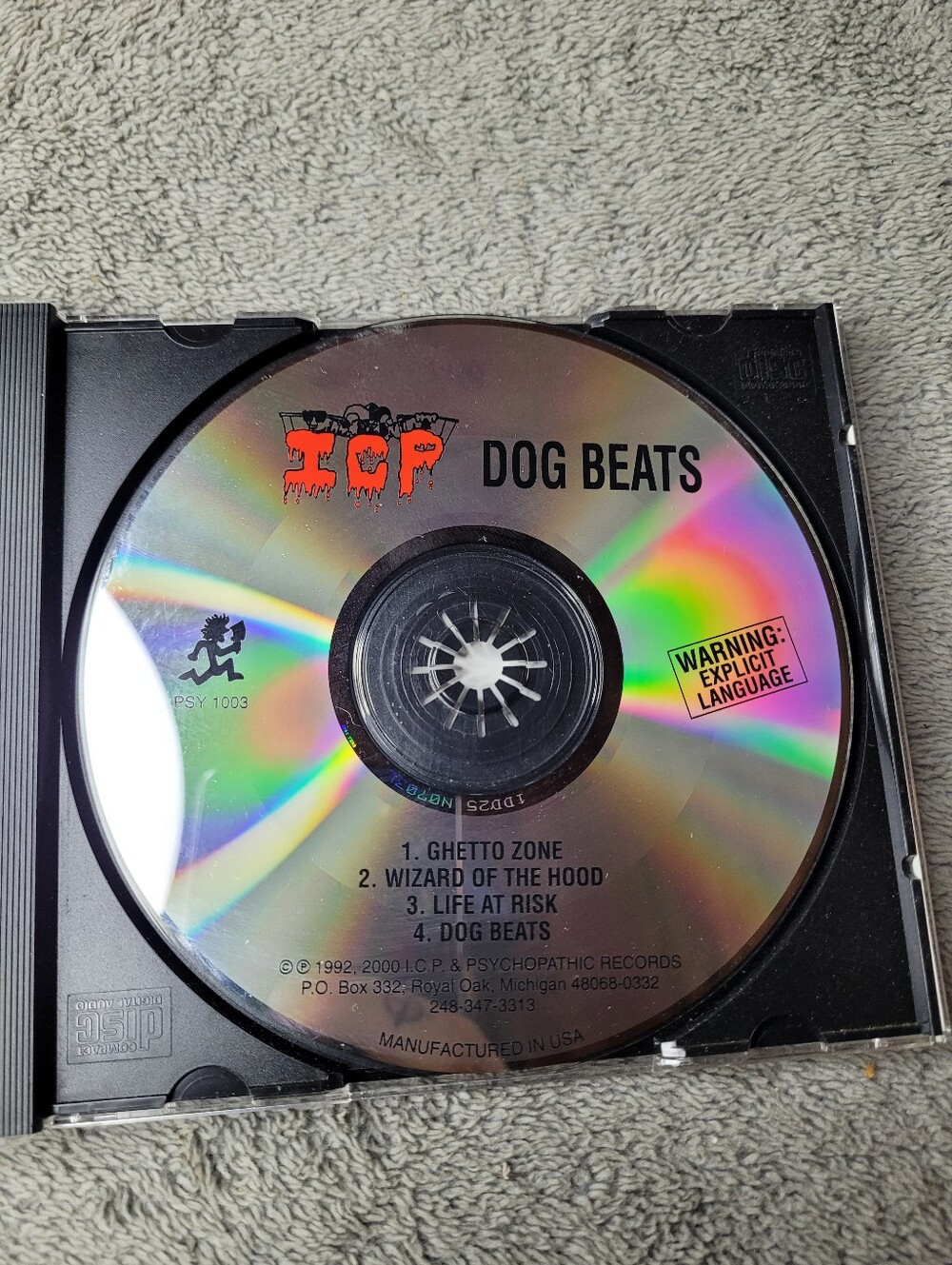 Insane Clown Posse ICP Dog Beats EP CD 2000 Psycophathic Records *No Cover*